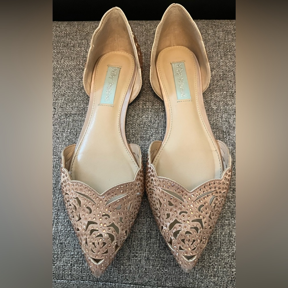 Blue by Betsey Johnson SB Lucy Blush Flats Bridal